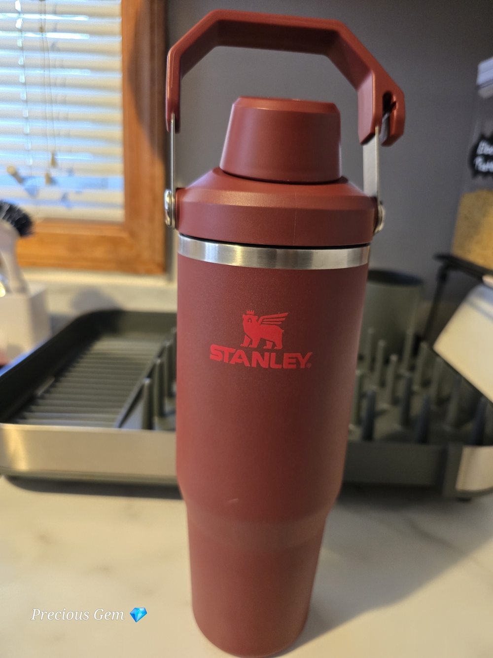 Stanley Red Travel Tumbler with White Logo 30 oz